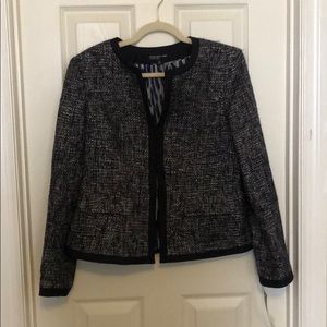 Jones New York Collection tweed long sleeve jacket
